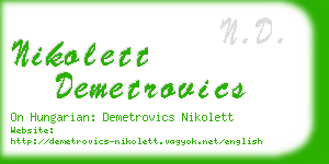 nikolett demetrovics business card